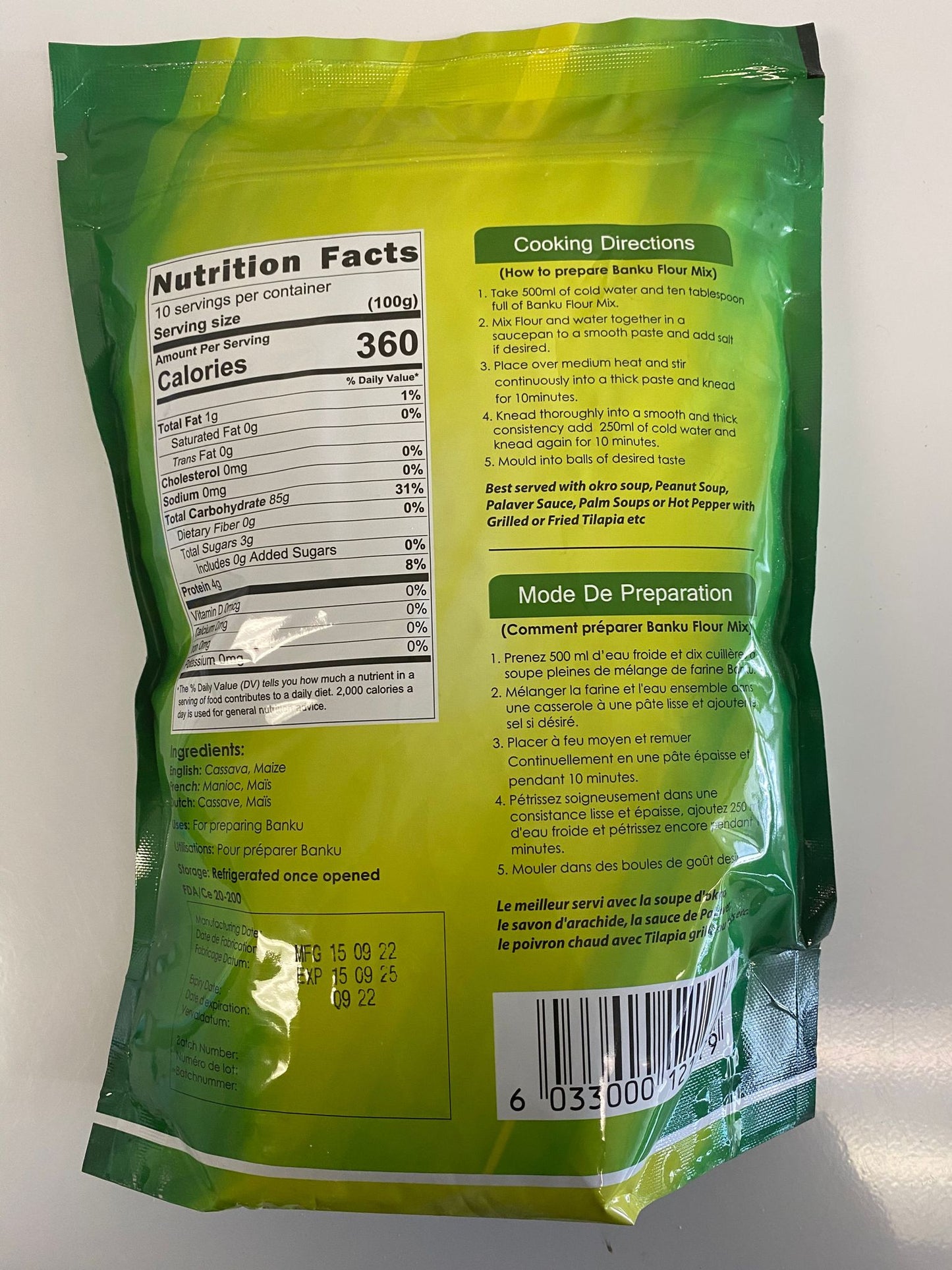 Banku Maize & Cassava Flour mix 2.2lb