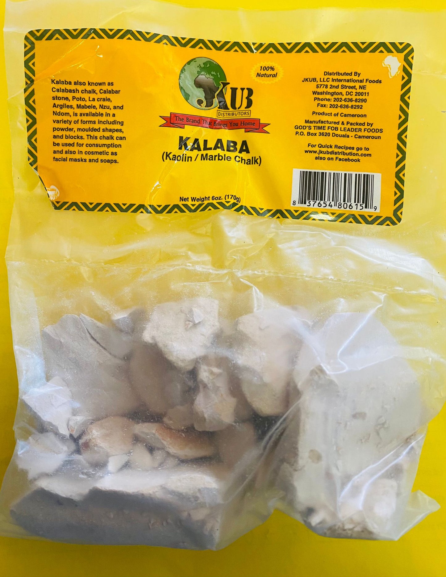 JKUB Kalaba| Kaolin/ Marble Chalk 6oz-3PC