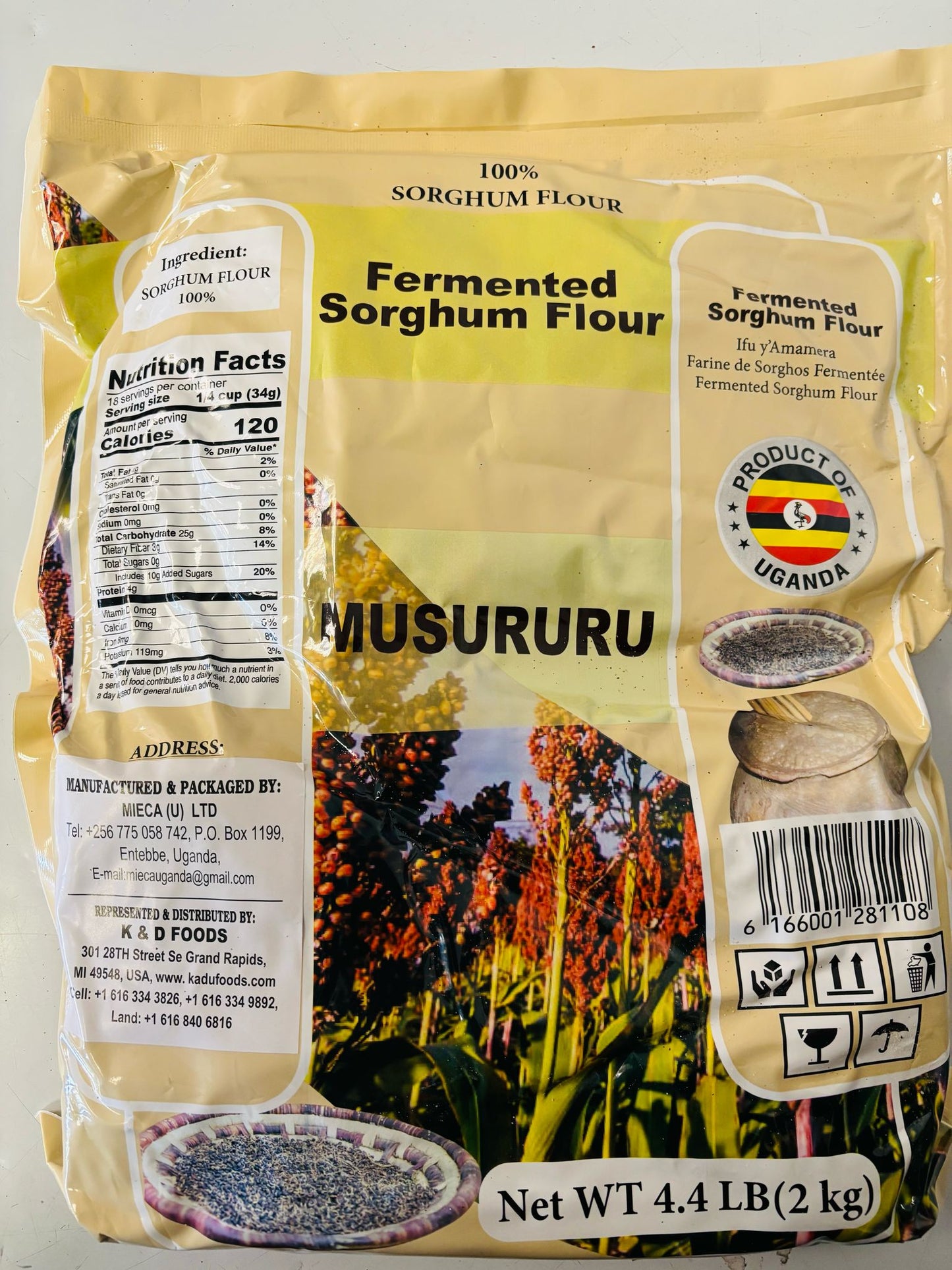 Fermented Sorghum Flour 2kg| Ifu Y'Umusururu| Musururu