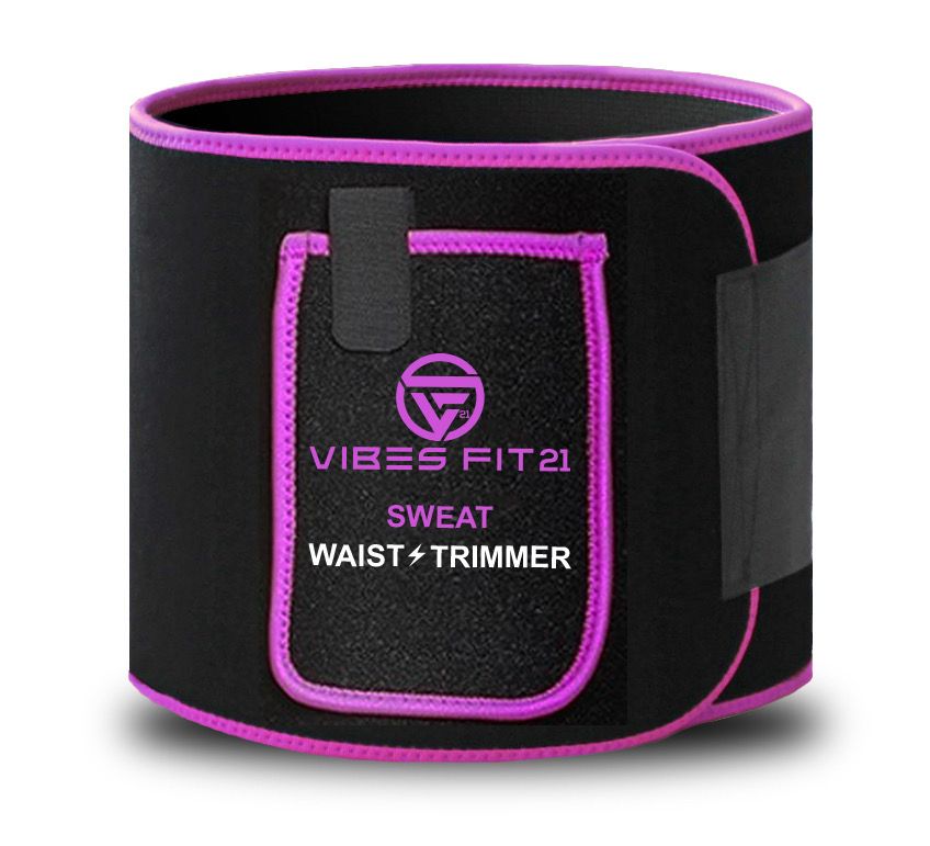 Vibesfit21 Sweat Waist Trimmer Premium Weight Loss Women & Men Belt Workout Trainer
