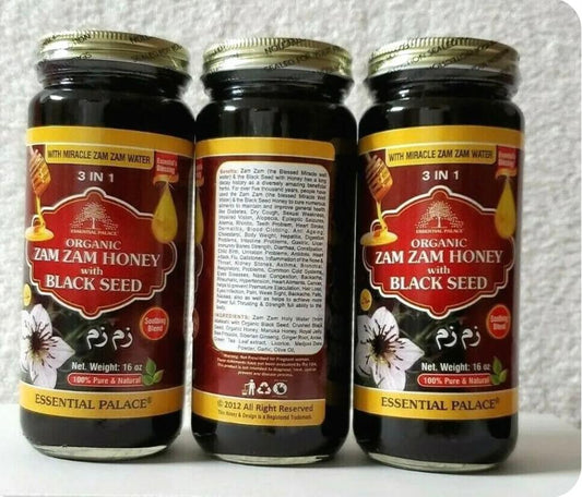 Organic Zam Zam Honey with Black Seed 3 In 1